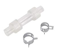 ZDETGU Adaptador de Manguera Acrílica 12/16 a 16/22 con Conector de Tubo con Hebilla de Acero con Resorte para Filtros de Acuario, Hidroponía y Sistemas de Bomba