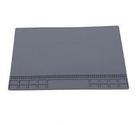 ZDETGU Alfombrilla de Reparación de Silicona Trabajo Térmico para Soldadura y Electrónica Escritorio de 350 X 250 Mm con Compartimentos de Almacenamiento Almohadilla de Mantenimiento para (GRAY)