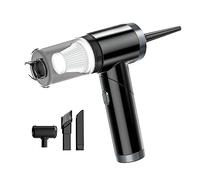 ZDETGU Aspiradora e Inflador Portátil Inalámbrico de 120 W: Potente Succión de 9000 Pa, Uso Multifuncional en el Hogar y el Automóvil, Diseño Plegable Compacto, Recargable por USB para Inflar (Black)