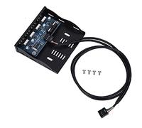 ZDETGU Bahía de Disquete de 3,5" a Concentrador de Panel Frontal USB 2.0 de 4 Puertos para una Mejor Conectividad con la Computadora