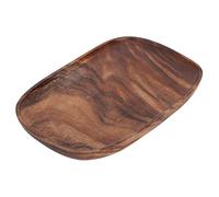 ZDETGU Bandeja de Madera para Servir, 30 X 12 Cm, Plato Multiusos para Aperitivos, Fruta, Pan, Pizza, Apto para Lavavajillas, Almacenamiento de Madera con Base Plana Ancha para Decoración del Hogar
