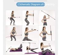 ZDETGU Barra de Ejercicios Elástica con Vibración de Alta Frecuencia Barra de Entrenamiento Desmontable para Tonificar, Quemar y Aliviar Todo el Cuerpo Agarre Antideslizante y Contador de