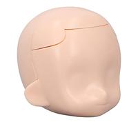 ZDETGU Cabeza de Muñeca en Blanco para 1/12 BJD Parte de Cara de Muñeca Extraíble Personalizable para Maquillaje y Reemplazo de Bricolaje, Cabeza de Cemento de Plástico Ligero Hecha a Mano (Blanco