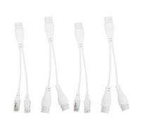 ZDETGU Cable Divisor POE de 8 Núcleos a 2 para Cámaras IP y AP, Transmisión de Vídeo CCTV, Plástico ABS, Adaptador Plug and Play