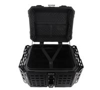 ZDETGU Caja de Almacenamiento de Aleación de Aluminio para Motocicleta de 45 litros con Cerradura de Seguridad, Diseño para Cascos y Equipo, Plegable y Liviana para Viajes, Aventuras Al Aire Libre