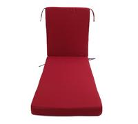 ZDETGU Cojín para Sillón de Espuma de Alta Densidad, a Prueba de Decoloración, para Exteriores, con Funda Extraíble y Lazos para Playa, Piscina, Patio, Azul Marino (Vino Tinto 16,34 X 6,69 X 0,39