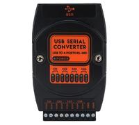 ZDETGU Convertidor Digital Aislado Adaptador USB a 485 de 4 Vías para Equipos Industriales, Dispositivo para Máquinas Expendedoras, Control de Acceso y Sistemas PLC, Diseño de Montaje en Riel DIN