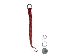 ZDETGU Correa de Muñeca para Cámara Paracord, Pulsera de Nailon Tejida a Mano Ajustable para Cámaras DSLR sin Espejo, con Anillos en D Deslizantes, Conectores Redondos Triangulares (Camuflaje roja)