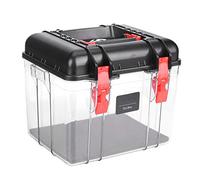 ZDETGU EIRMAI R15 Estuche de Plástico Negro a Prueba de Humedad para Lente de Cámara Caja de Almacenamiento Sellada ABS Equipo Fotográfico Transparente Secado Viaje