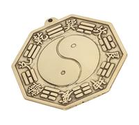 ZDETGU Espejo Bagua de Latón para Decoración del Hogar Feng Shui para Atraer Energía Negativa y Atraer Espejo Decorativo Colgante para Exteriores e Interiores para Vibraciones Positivas