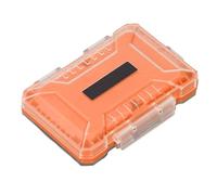 ZDETGU Estuche para Tarjetas de Memoria y Almacenamiento A Prueba de Golpes para 4 Tipos A, 4 Tipos B, 12 Tarjetas de Memoria, 5 SIM Diseño Compacto de Viaje para Fotógrafos y Profesionales (Orange)