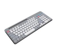 ZDETGU Inalámbrico Mouse Conjunto de Teclas Redondas de Estilo Vintage 3 Dispositivos Conectividad de 10 M Rango con 13 Teclas de Acceso Rápido Teclado Completo dpi Mouse para Mac