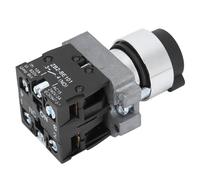 ZDETGU Interruptor de Bloqueo de Llave ZB2 BE102 - Interruptor Plateado de 2 Posiciones para Control Eléctrico Confiable, Mecanismo de Bloqueo Automático Seguro, Base de Hierro, Diseño Modular para