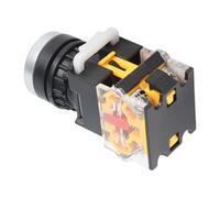 ZDETGU Interruptor de Botón de Bloqueo Automático LA38-11BNZS Cabeza Plana Retardante de Llama Rojo Alta Temperatura para Paneles de Control Maquinaria