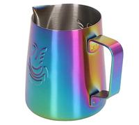 ZDETGU Jarra de Espuma de Leche, Taza de Espuma de Leche con Boquilla de águila de Acero Inoxidable de 380ml para Verter Crema de café Latte Art y a Prueba de Herrumbre (COLORFUL)