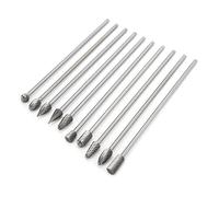 ZDETGU Juego de 10 Fresas de Carburo con Vástago de 3 Mm, Limas de Molienda Multiforma para Brocas de Amoladora de Metal, Madera y Plástico para Aviación, Automoción y Artesanía Industrial