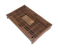 ZDETGU Juego de Bandejas de té para Almacenamiento de Agua con Herramienta de Drenaje y Manguera, Patrón Decorativo Que No Se Decolora, Bandeja de Madera para Servir té de Gran Capacidad para Uso