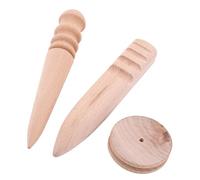 ZDETGU Juego de Bruñidor de Cuero de Madera, Herramienta de Pulido de 3 Pulgadas para Alisar y Dar Forma a Artesanías de Cuero, Pulidor de Profesional y Accesorio de Artesanía (plástico)