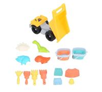 ZDETGU Juego de Cubo de Playa Plegable para Niños, Juego de Juguetes de de 15 Piezas con Palas, Moldes de Castillo y Figuras de Dinosaurios, Juguetes Portátiles Al Aire Libre para Jugar en la Playa,