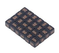 ZDETGU Juego de Dados Poliédricos D6 de 24 Uds., Dados de Juego Equilibrados Acrílicos de 14mm para Juegos de Mesa, de rol, Aprendizaje de Matemáticas