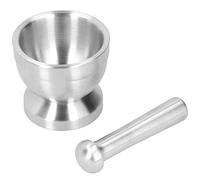 ZDETGU Juego de Mortero y Mortero de Acero Inoxidable para Moler Especias, Ajo, Jengibre, Molinillo Manual Silencioso Antideslizante con Ergonómico, Triturador de Especias de Cocina para Condimentos