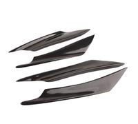 ZDETGU Juego de Separadores de Labios para Parachoques Delantero de Coche, Aletas de Alerón de Plástico ABS para Arañazos y Estilo Deportivo, 4 Uds. (Negro sin pintar)