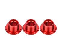 ZDETGU Juego de Tuercas de Tornillo de Cubierta de Manivela de Bicicleta de Aleación de Aluminio de Primera Calidad, 18mm, 3 Colores para Rueda Dentada (18mm rojo 3 piezas vendidas)