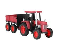 ZDETGU Juguete de Tractor Vintage para Niños, Vehículo Modelo de 4 Ruedas con Diseño, Tamaño Compacto para Jugar y Exhibir, Decoración Retro para el Hogar u Oficina (Rojo)