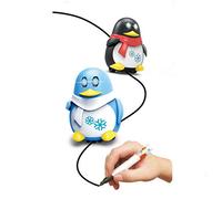 ZDETGU Juguete Inductivo de Pingüinos Que Sigue Líneas Dibujadas en una Linda Modelo (Black)