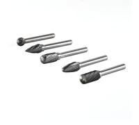 ZDETGU Kit de 5 Fresas de Acero de Tungsteno, Vástago de 6mm, Cabeza de 10mm para Metal, Tallado en Madera, Molienda, Biselado, Artesanía Industrial
