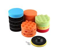 ZDETGU Kit de Almohadillas de Pulido de 4 Pulgadas para Detalles de Autos Juego de 19 Esponjas de Pulir con Adaptador M10 Almohadillas de Encerado para un Acabado sin Remolinos en Vehículos y