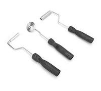 ZDETGU Kit de Herramientas de Rodillo Laminador de Fibra de Vidrio de 3 Piezas para Reparación de Barcos de Bañera Rodillos de Paleta de Burbujas de Costilla Delgada con Asas Resistentes a Solventes,