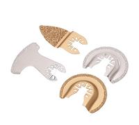 ZDETGU Kit de Múltiples Herramientas de Hojas de Sierra Oscilantes de 4 Piezas Carburo y Cuchillas para Lechada Cerámica Albañilería Ajuste Universal para la Mayoría de las Herramientas Oscilantes