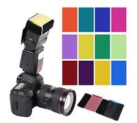 ZDETGU Kit de Tarjetas de Color de la Lámpara de Flash Superior Universal de 12 Pcs para Cámaras para Cámaras