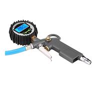 ZDETGU Medidor Digital de Presión de Neumáticos con Pantalla LCD 0 220 PSI para Automóviles, Motocicletas, Camiones Válvula de Purga Incorporada, Manguera de Goma de 14 Pulgadas, Carcasa de Goma