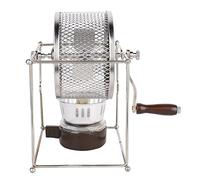 ZDETGU Mini Tostadora Manual de Granos de café con Agitador, Rodillos de Acero Inoxidable de Grado Alimenticio para Tostar en Casa, Calentamiento Uniforme y Orificios de Observación