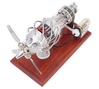 ZDETGU Modelo de Motor Stirling Caliente de 16 Cilindros, Mecanismo de Plato Cíclico de Alta Potencia, Juguete Educativo Termodinámico para Proyectos de Ciencias de Aprendizaje de Física