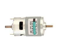 ZDETGU Motor 775 DC de 50 W de Doble Eje Alto para Proyectos de Bricolaje, Equipos Industriales y Electrónica - Motor de Rodamiento de 24 V 9000 RPM con Refrigeración Eficiente (24V9000RPM Sin