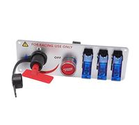 ZDETGU Panel de Interruptor de Encendido de Palanca LED 5 en 1 de 12 V con Botón de Arranque del Motor para Coches de Carreras, Vehículos Recreativos, Camiones, Automoción DIY (BLUE)