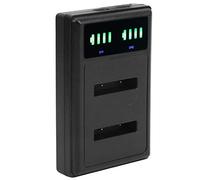 ZDETGU Pantalla LCD de Base de Carga de Doble Cubo de Doble Typec para Batería de Cámara Enel19