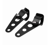 ZDETGU Par de Soportes de Montaje de Horquilla de Soporte de Faro de Motocicleta de Acero Inoxidable , Se Adapta a Motocicletas Universales, Reemplazo Directo para Soportes de Faros OEM (BLACK)