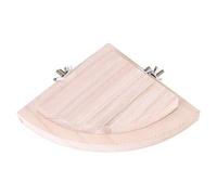 ZDETGU Perchas para Pájaros en Forma de Abanico de Madera, Soporte de Plataforma de Juguete para Loros, Hámsteres, Jerbos, Diseño de Esquina Que Ahorra Espacio, 2 uds.