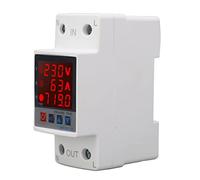 ZDETGU Protector de Sobretensión, Dispositivo de Protección de Reinicio Automático con Pantalla de Corriente de Voltaje, para Electrodomésticos, AC220V 63A, Evita Daños Eléctricos Debido a una (63A)