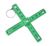 ZDETGU Regla Plegable ABS de 50 Cm, Medidor Plegable de 10 Segmentos para Carpintería, Carpintería, Azulejos, Manualidades, Portátil con Llave, Amarillo, 2 Piezas (GREEN)