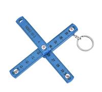 ZDETGU Regla Plegable ABS de 50 Cm, Medidor Plegable de 10 Segmentos para Carpintería, Carpintería, Azulejos, Manualidades, Portátil con Llave, Amarillo, 2 Piezas (BLUE)