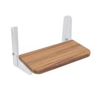 ZDETGU Reposapiés Plegable de Teca para Barcos - Teca de Grado Marino con Marco de Aluminio, Estribo Plegable para Comodidad del Timón, Diseño Que Ahorra Espacio, Plataforma de Reposapiés para Yates