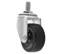 ZDETGU Ruedas Giratorias de 2 Pulgadas, Paquete de 4 Rodillos de Vástago Roscado de Goma para Carrito, Muebles, Silla de Oficina, Movilidad de 360 grados, Protección Silenciosa del Piso