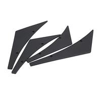 ZDETGU Separadores de Labios de Parachoques de Coche, 4 Uds., Canards de Parachoques Delantero Universales para un Estilo Mejorado y Deportivo, Aletas de Alerón de Plástico ABS (BLACK)