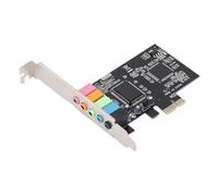 ZDETGU Tarjeta de Sonido PCIe para PC de Escritorio Adaptador Interno 5.1 con Sonido Envolvente Estéreo 3D, Soporte DirectSound 3D y EAX, Soporte bajo, Compatible con Sistemas 7/Vista de 32/64 bits