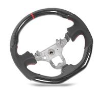 ZDETGU Volante Hydro Dip para Skyline GT-R R34 con Apariencia de Fibra de Carbono con Empuñaduras de Cuero Perforado, Construcción de ABS, Ajuste Modelo 1999-2002